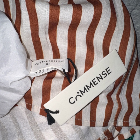 Commense Brown and White Striped Maxi Dress - Picture 3 of 4